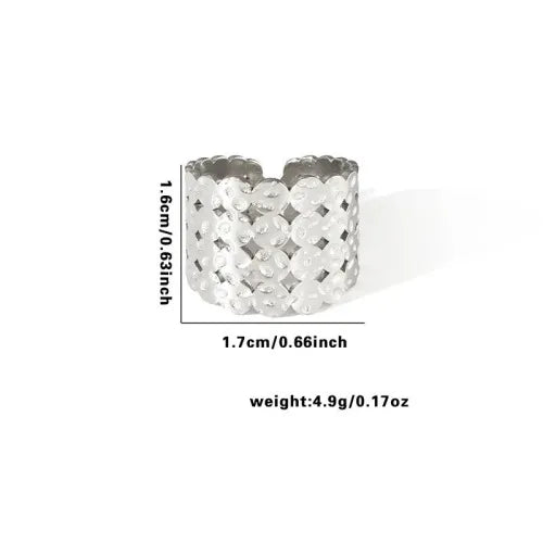 Titanium Steel Fish Tail Ring for Women Adjustable Opening TYR0398$