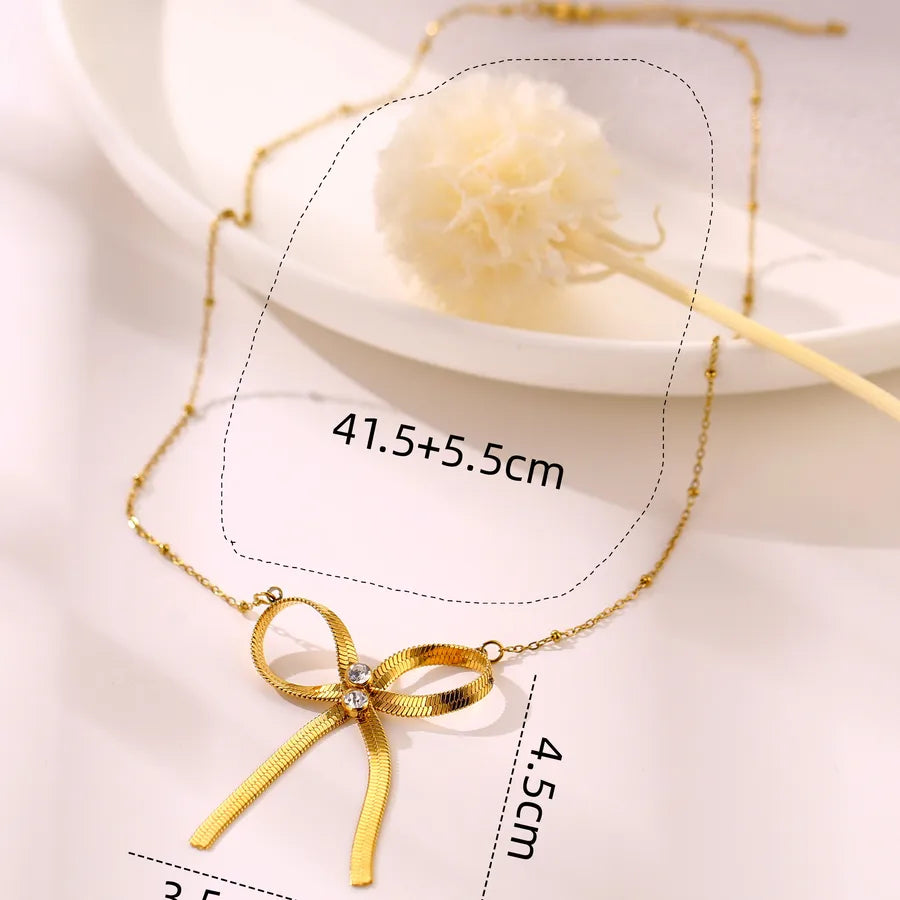 Gold Plated Stainless Steel Butterfly Necklace Average Size Gold X-09-2