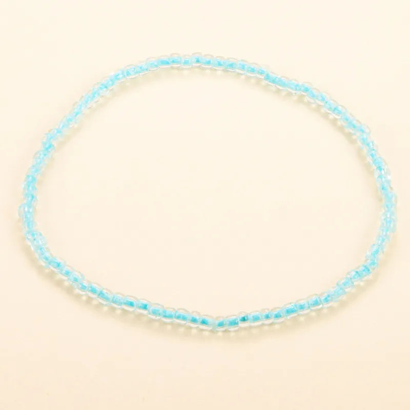 Colorful Beaded Geometric Anklet for Women