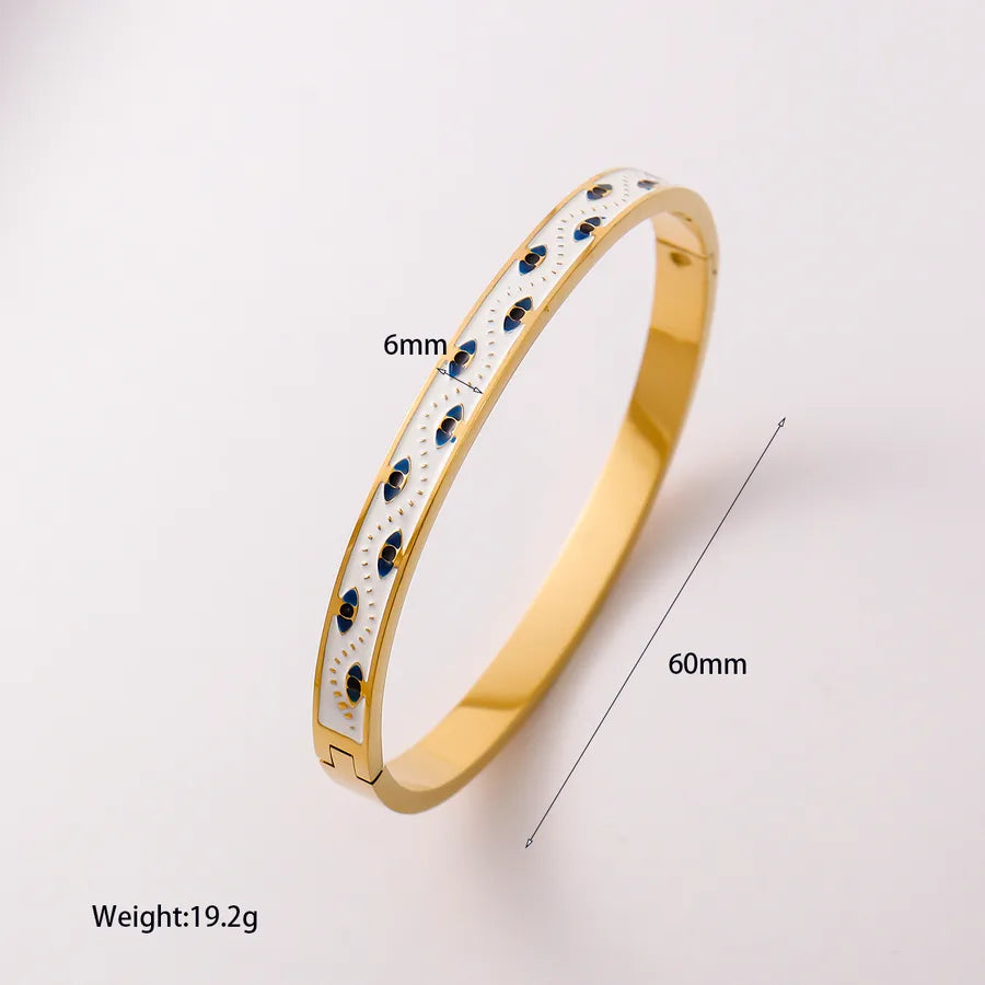 Abstract Geometric 18K Gold Titanium Bracelet YM4173