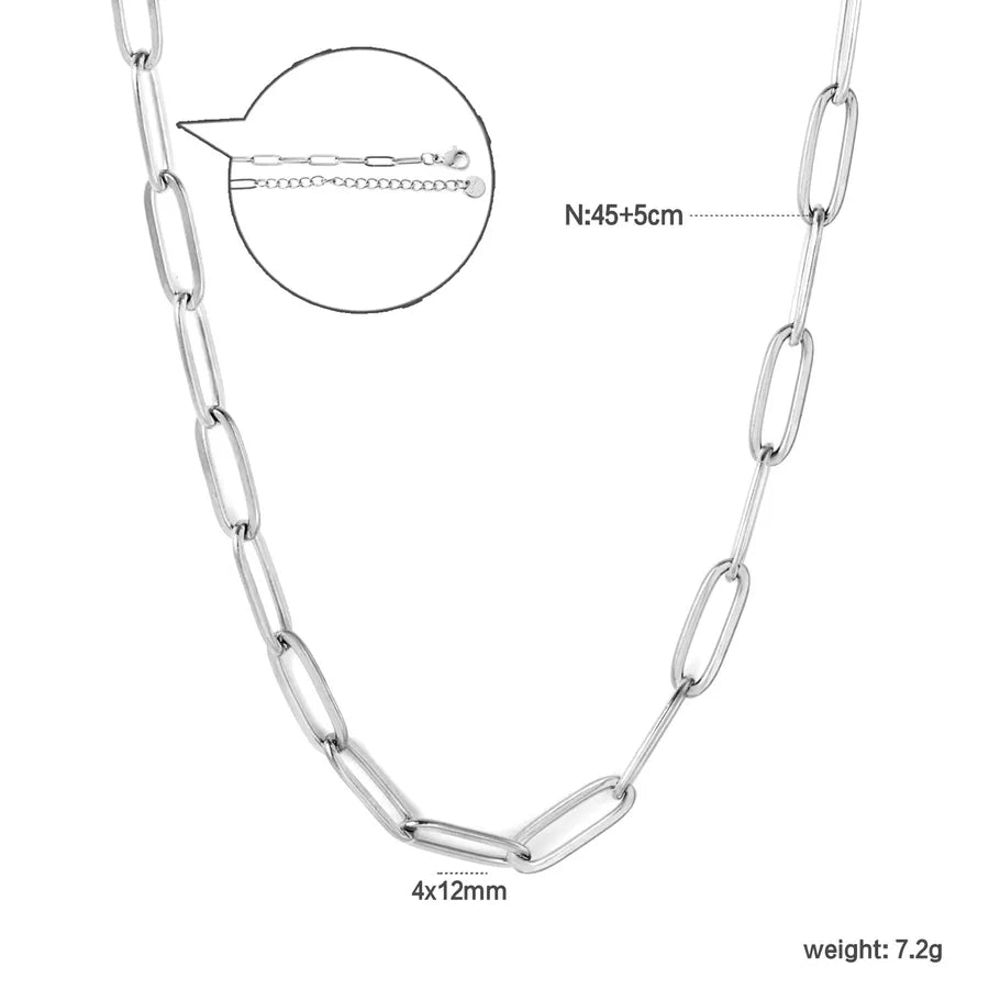 Double Layer Cross Chain Necklace – Gold Stainless Steel NE2G2800S