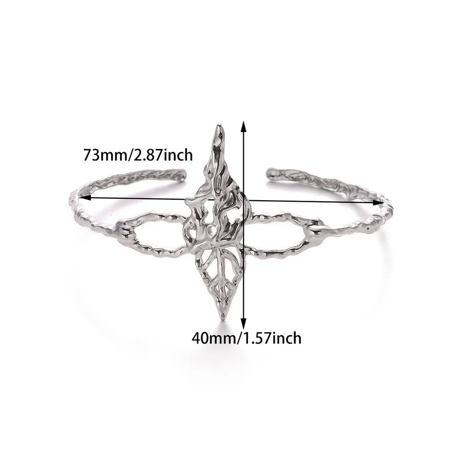 Stainless Steel Open Bangle Bracelet B1919P