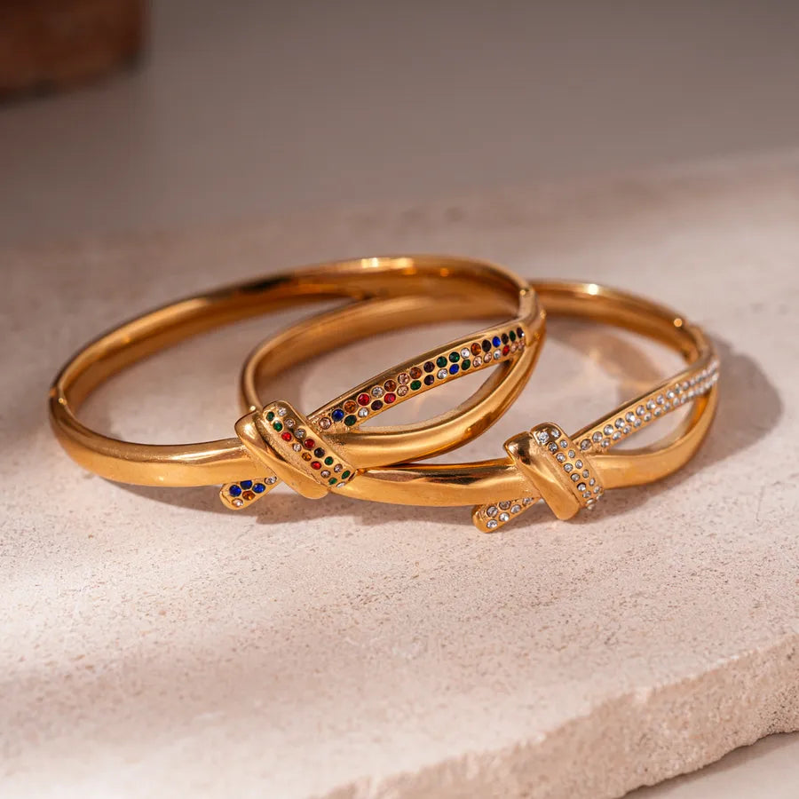 Butterfly Knot Diamond Stainless Steel Bracelet