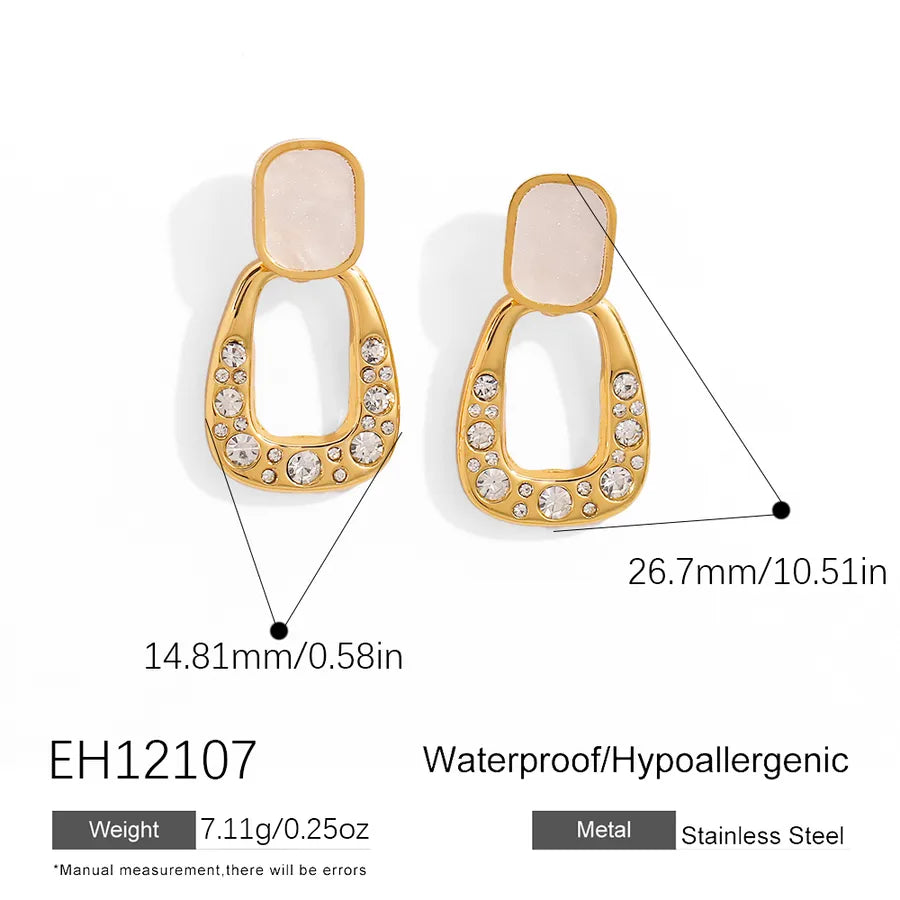 18K Gold Plated Starry U-Shaped Earrings EH12107