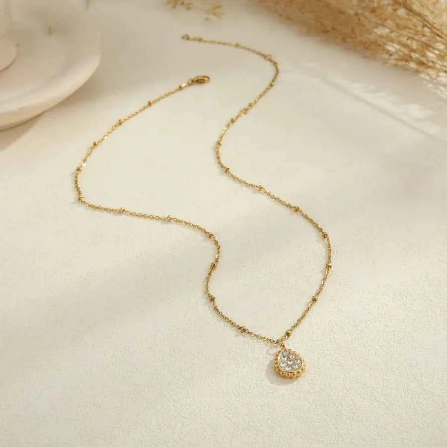 Gold Star & Moon Pendant Necklace