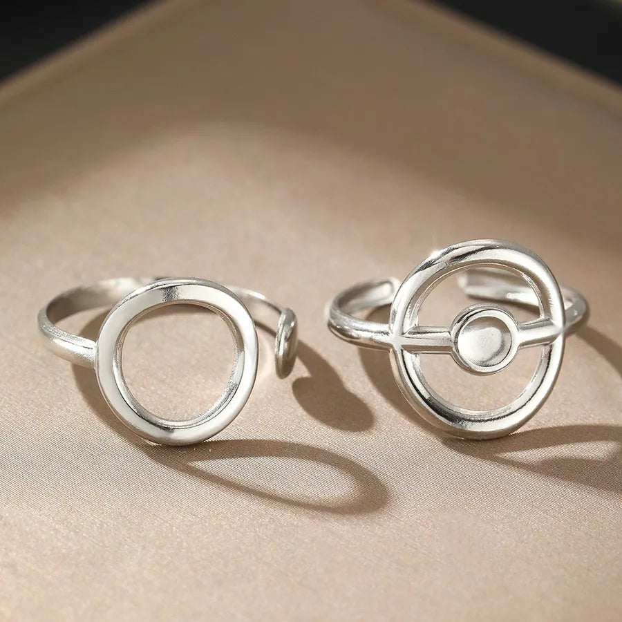 Adjustable Gold Stainless Steel Open Ring Average Size Steel Color 009#