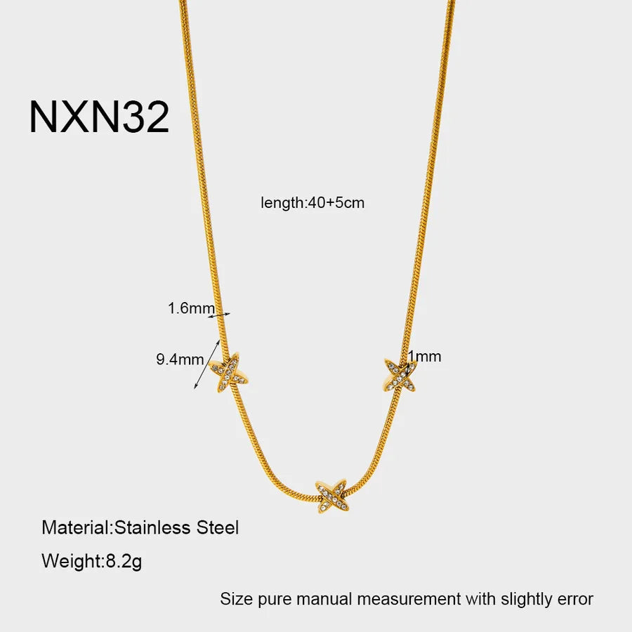 Minimalist Gold Cross Necklace for Women NXN32