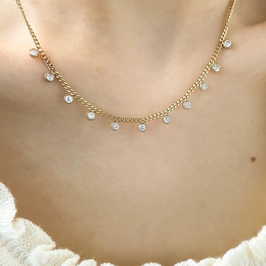 Minimalist Gold Titanium Steel Chain Necklace