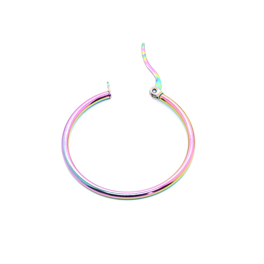 Unisex Large Geometric Hoop Earrings Colorful [Pair]