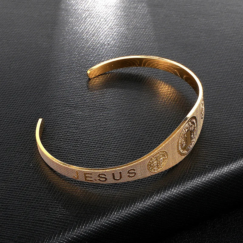 Women's Stainless Steel Open Hand Bangle