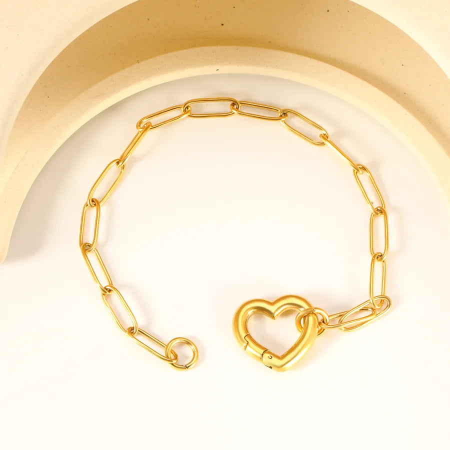 Heart Lock Stainless Steel Bracelet