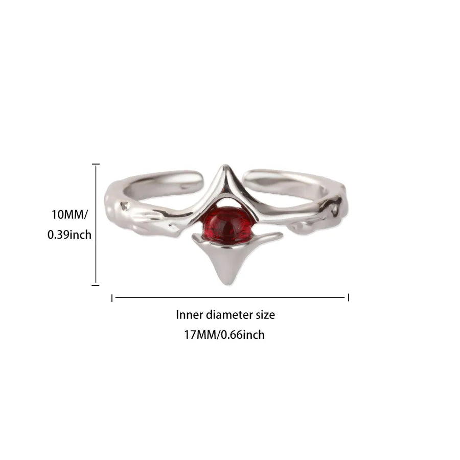 Gold Plated Geometric Zircon Open Ring Platinum 1