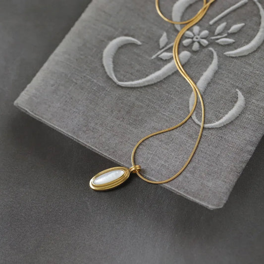 Gold Plated Snake Bone Necklace