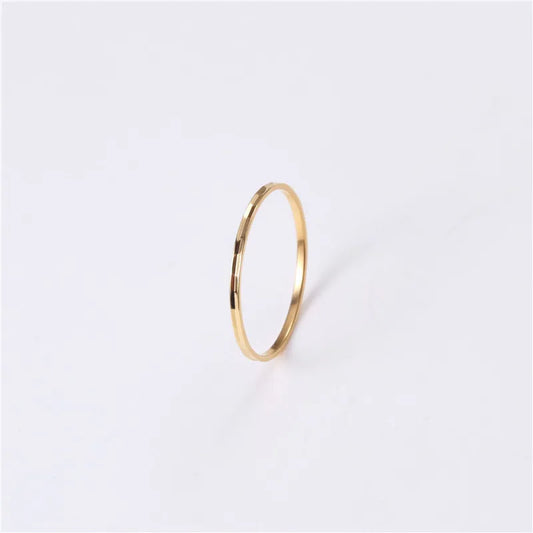 18K Rose Gold Geometric Titanium Steel Ring