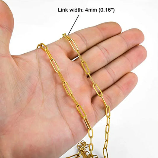 Unisex Stainless Steel Geometric Chain Necklace