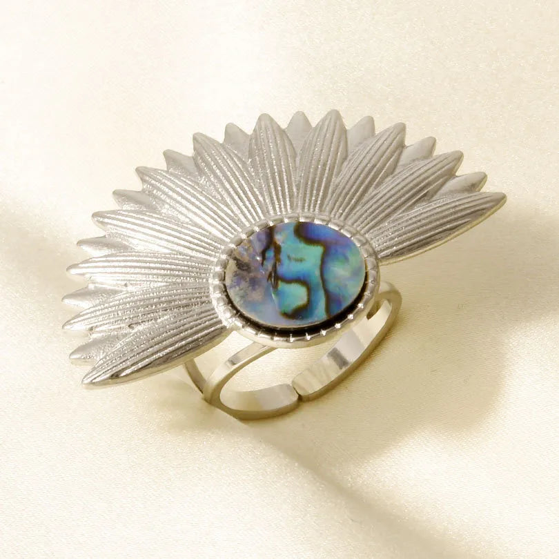 Vintage Fan Shell Ring – 18K Gold Stainless Steel J937-S-B