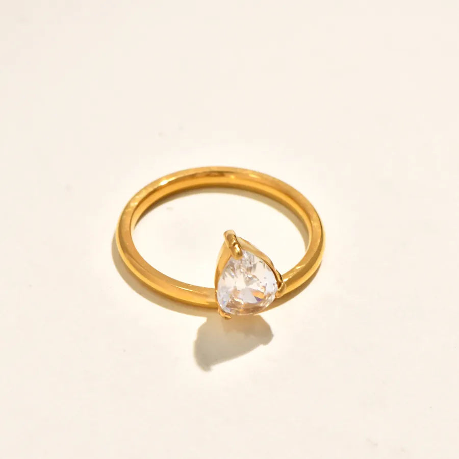 Gold Daisy Butterfly Knot Zircon Ring Gold 3