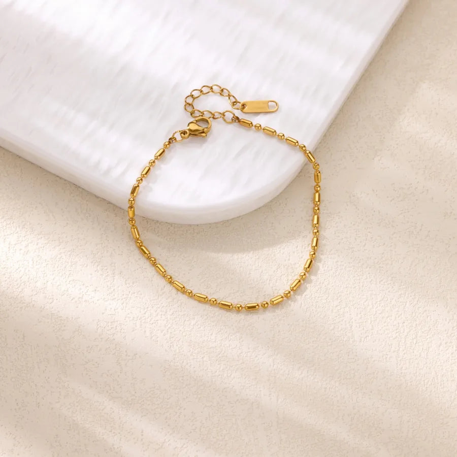 18K Gold Moon Flower Stainless Steel Bracelet