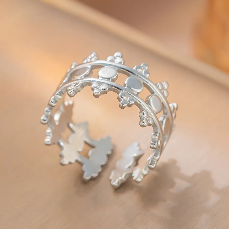 Adjustable Titanium Steel Fashion Ring K80 Steel Color Ring Open