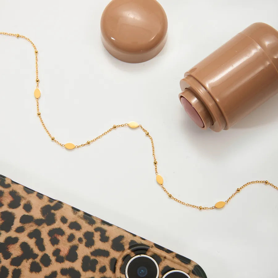 18K Gold PVD Oval Stainless Steel Necklace