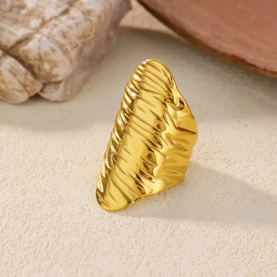 18K Gold Plated Geometric Open Ring