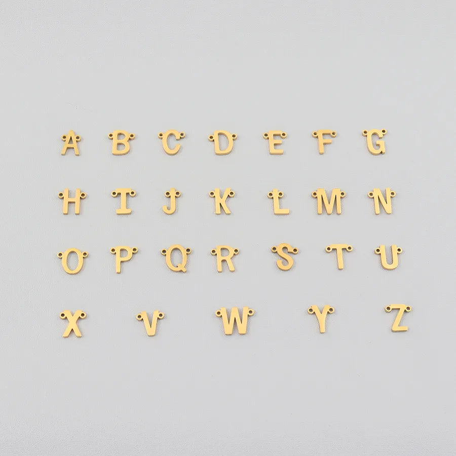 Minimalist Gold Initial Pendant Layered Necklace