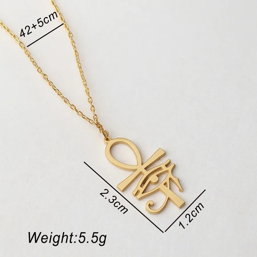 Devil's Eye Cross Pendant Necklace