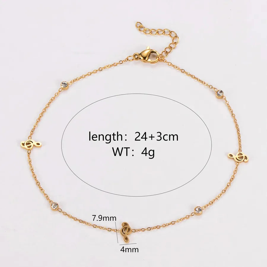 18K Gold Plated Stainless Steel Anklet for Women