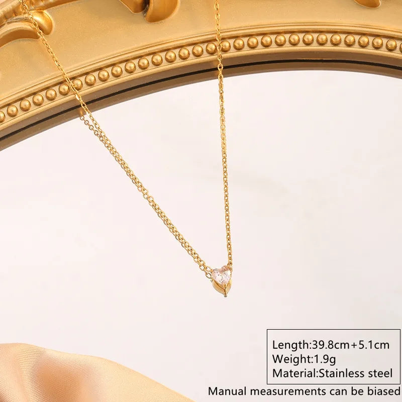 Gold Heart Pendant Necklace for Women