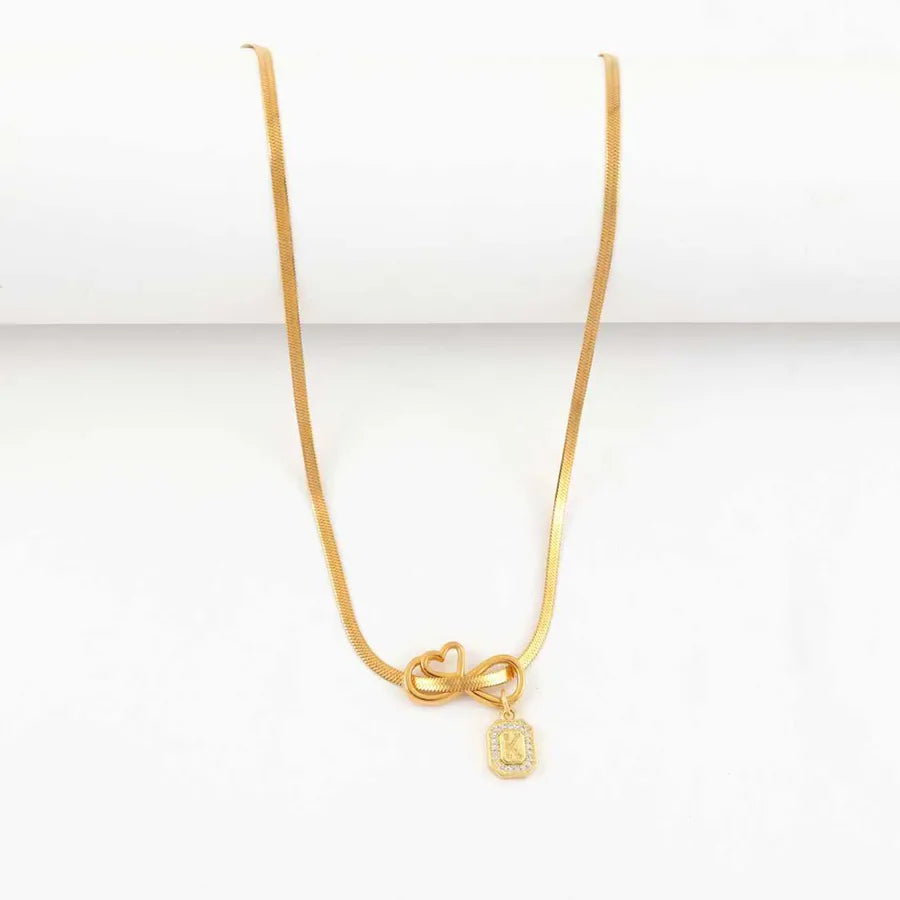 18K Gold Plated Infinity Heart Pendant Necklace