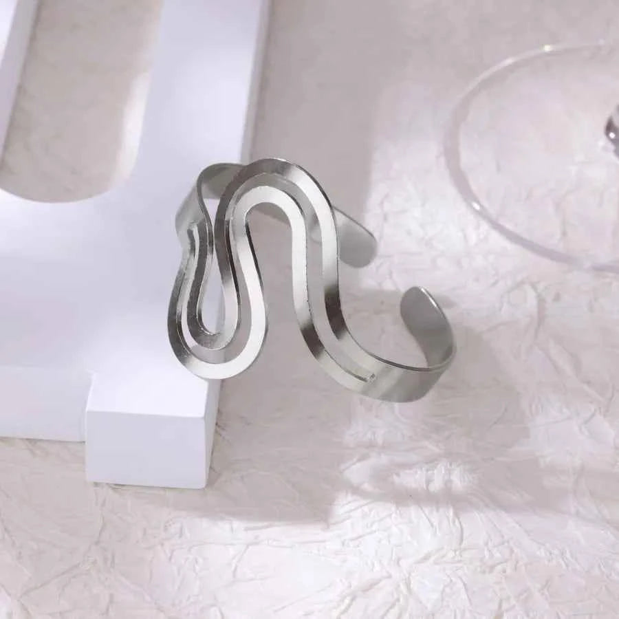 Ocean Wave Stainless Steel Jewelry Set