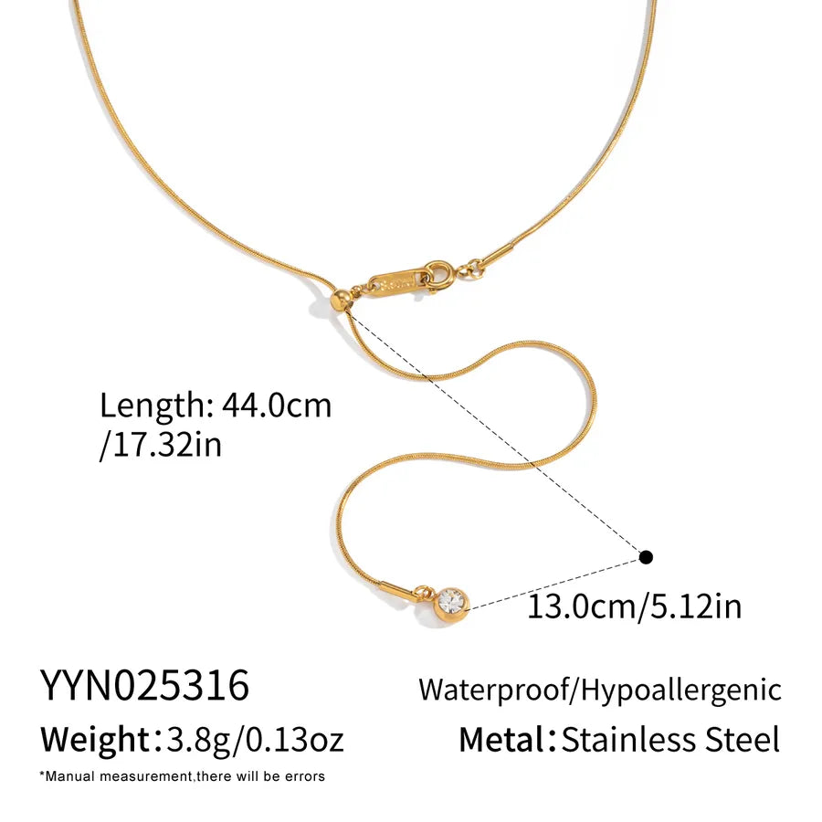 Double Layer Gold Y Necklace – Waterproof & Elegant