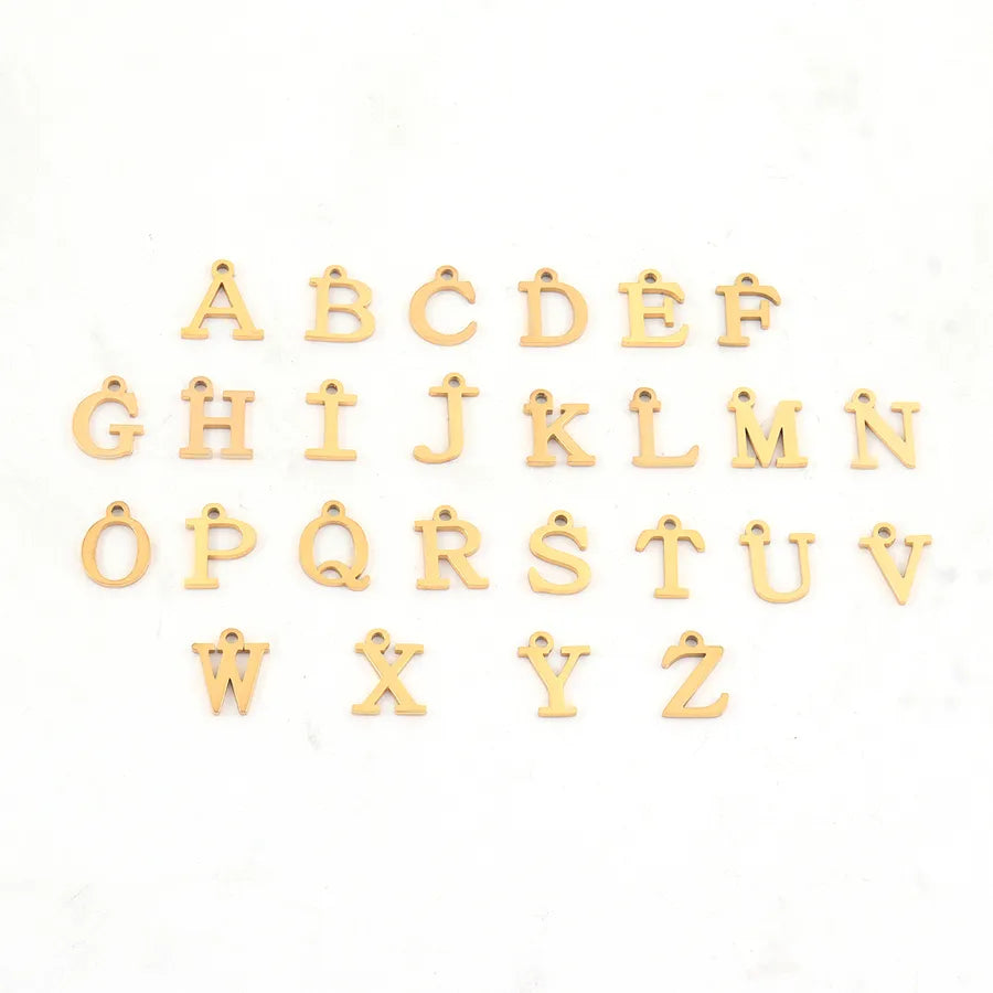 18K Gold Plated Heart & Letter Pendant Necklace