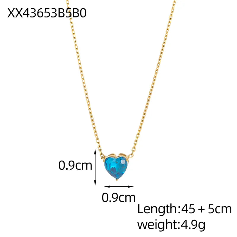 Minimalist Gold Heart Pendant Necklace One Size XX43653B5B0 9*9*1