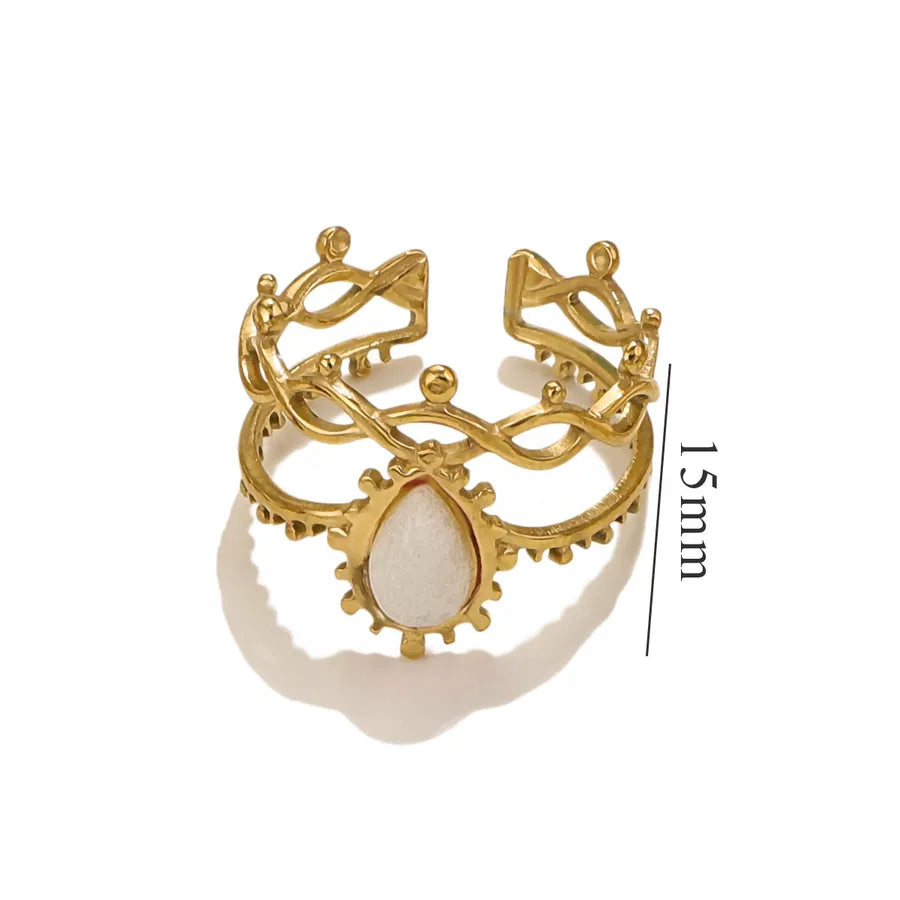 Vintage Lapis Lazuli Stainless Steel Ring