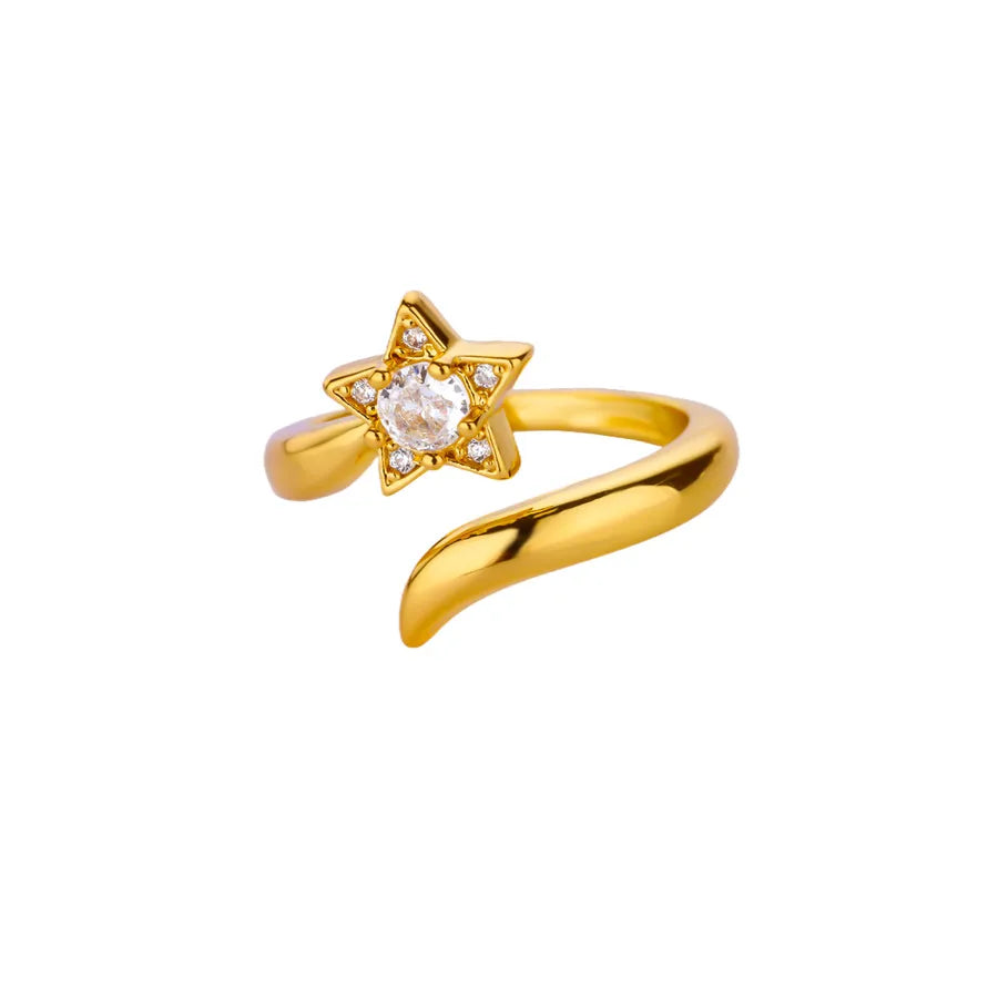 18K Gold Plated Adjustable Starry Snake Ring