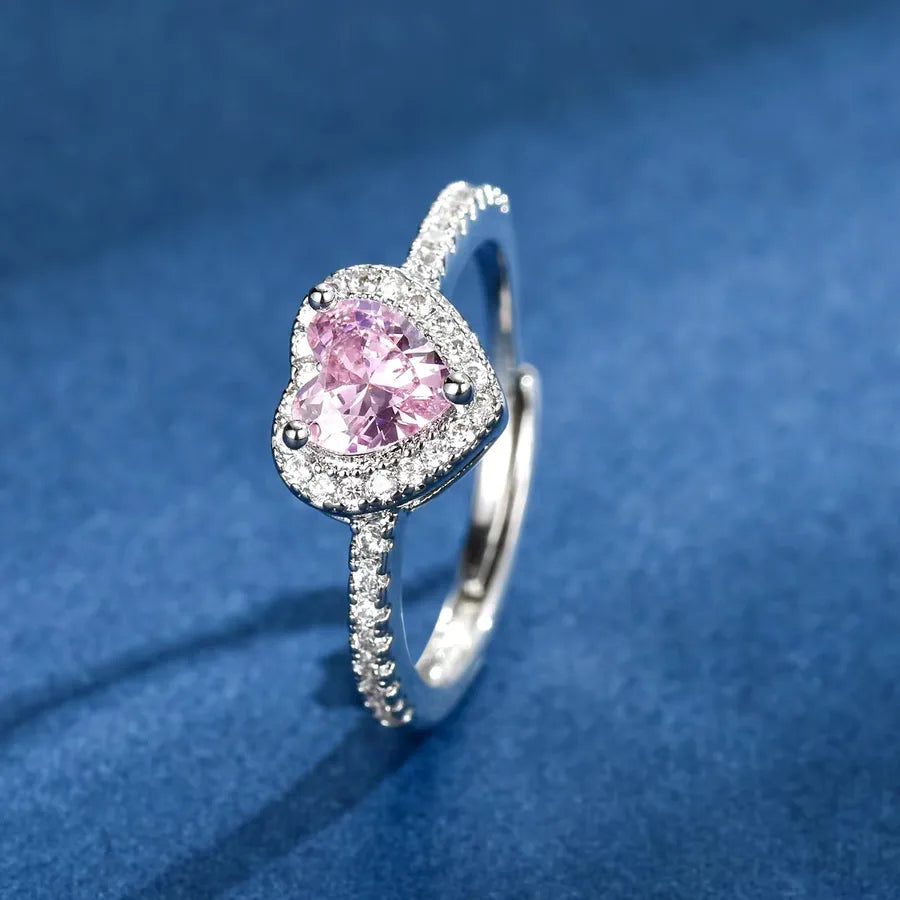 Elegant Heart-Shaped Open Ring for Women