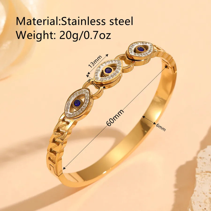 18K Gold PVD Geometric Stainless Steel Bangle