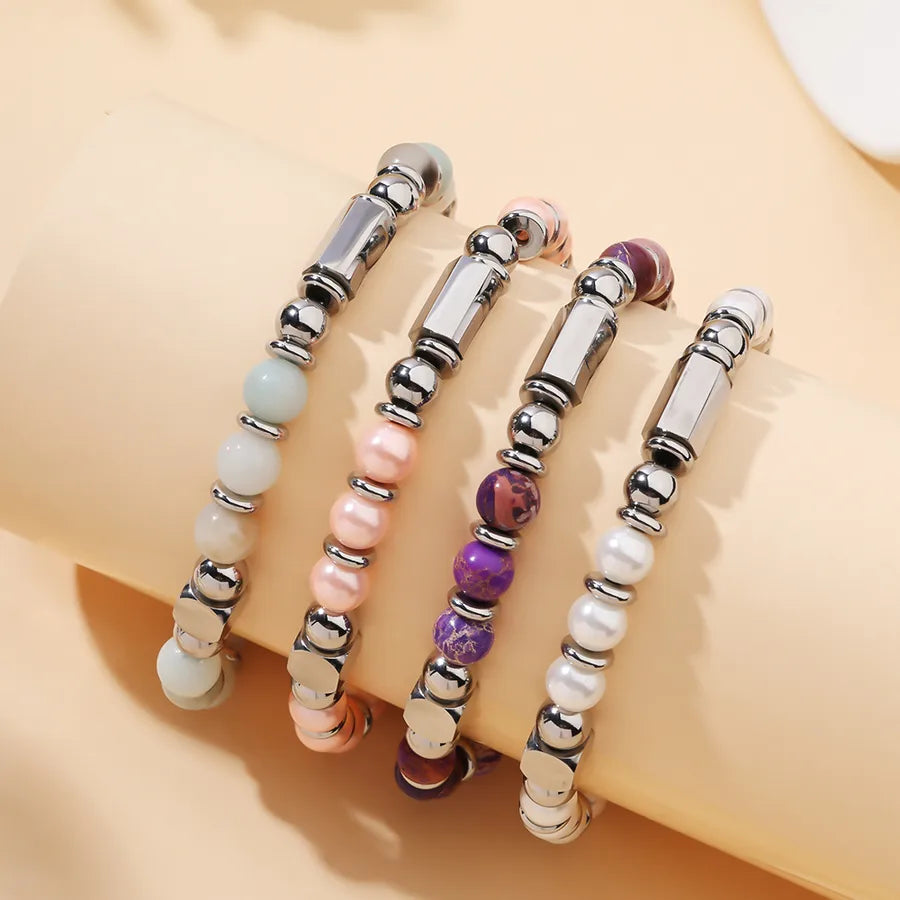 Colorful Stainless Steel Geometric Bracelet
