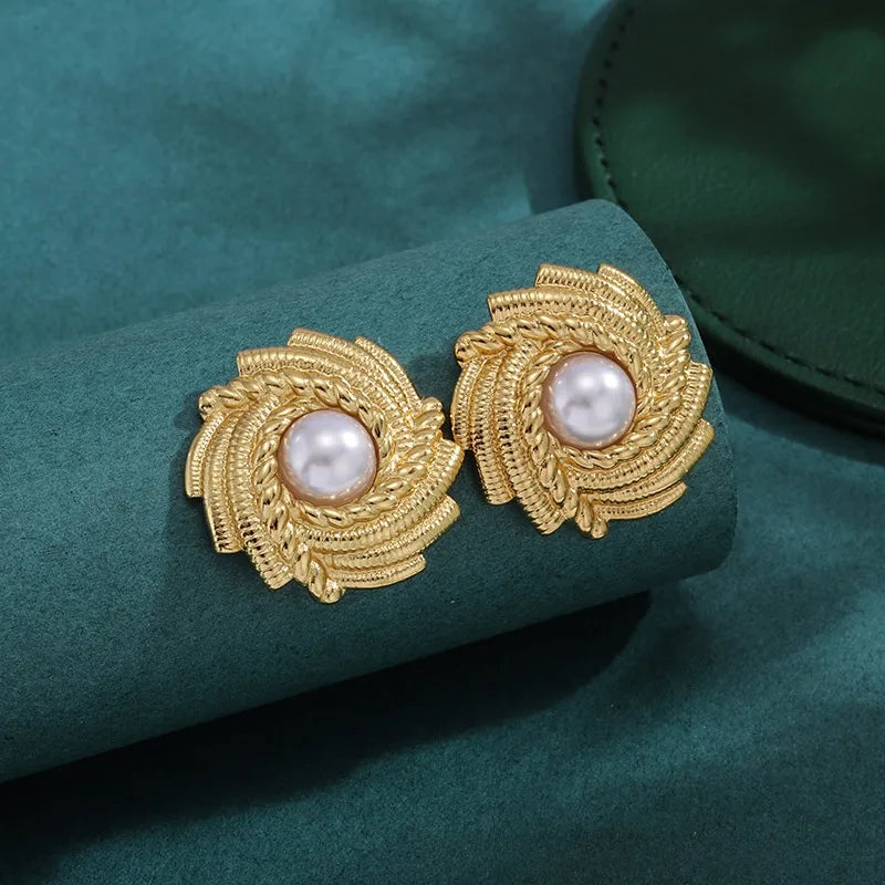 Bold Titanium Steel Large Hoop Earrings ES057