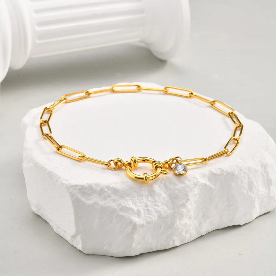 Gold Stainless Steel Anklet for Women