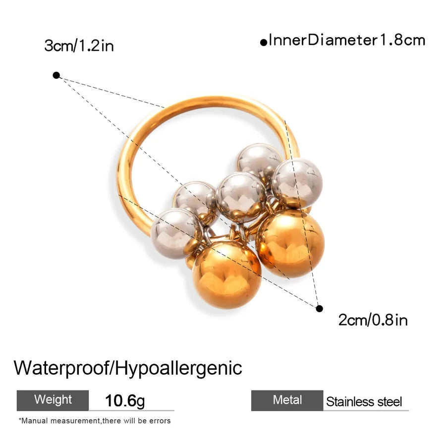 Stainless Steel Geometric Open Ring for Women 7 # Ring-Gold-Silver