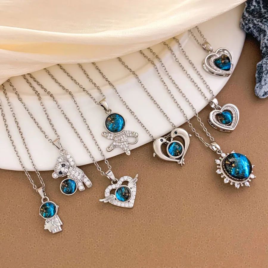 Blue Sky Star Pendant Necklace – Gold Plated