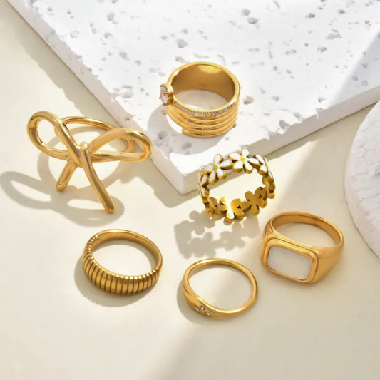 18K Gold Plated Stainless Steel Nordic Ring