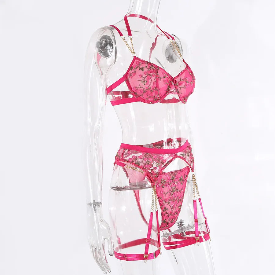 Women's Sexy Solid Color Lingerie Set