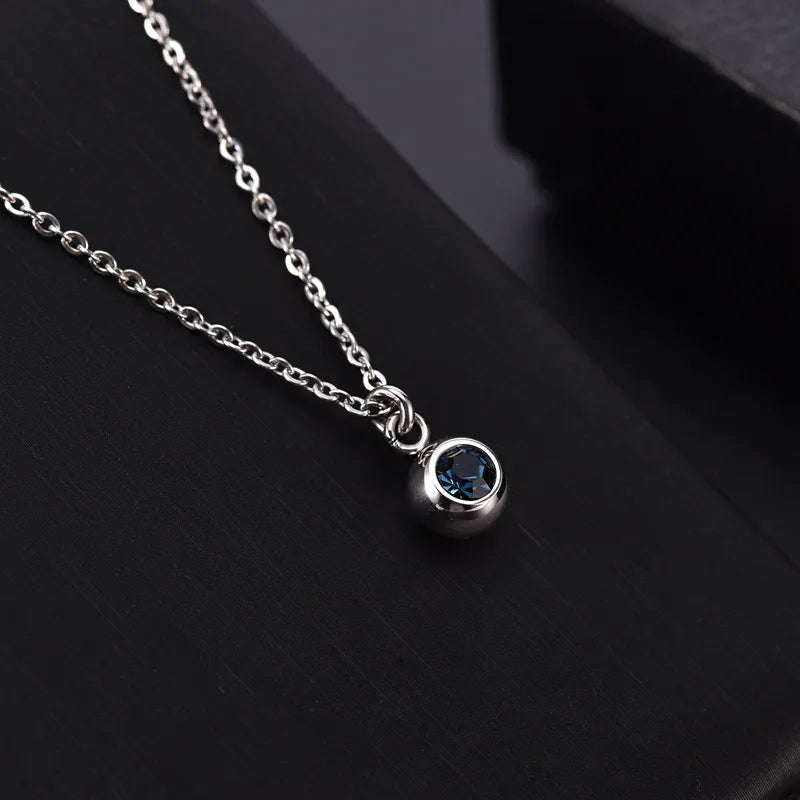 Rose Crystal Titanium Steel Women's Choker Necklace