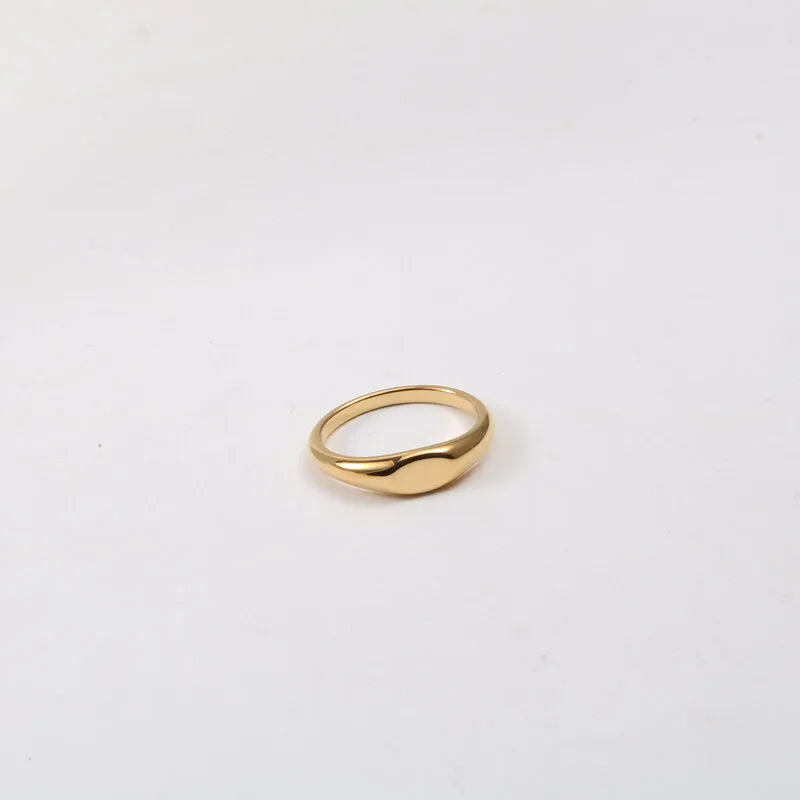 Rose Gold Twisted Titanium Steel Ring