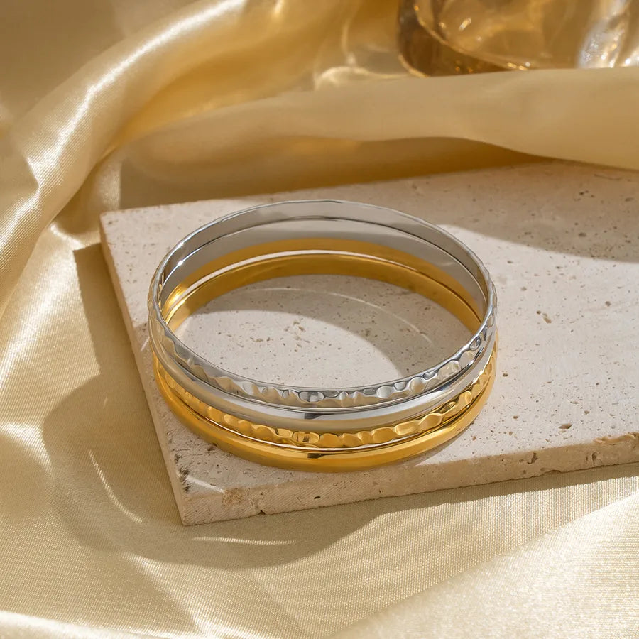 18K Gold Plated Geometric Stainless Steel Bracelet