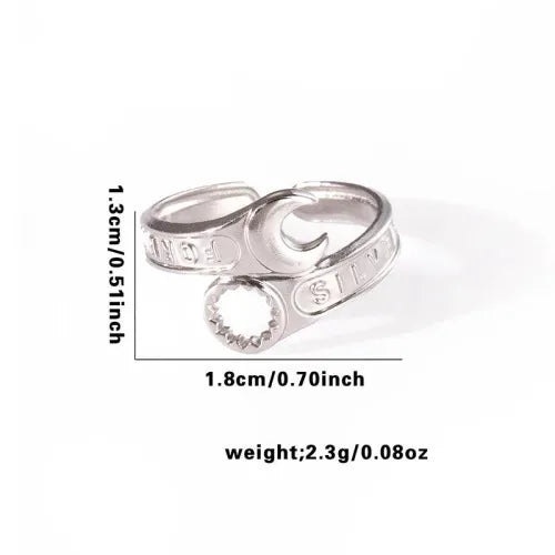 Titanium Steel Fish Tail Ring for Women