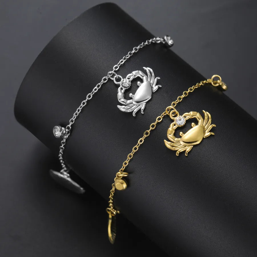 Ocean Starfish Charm Bracelet – Gold & Zircon